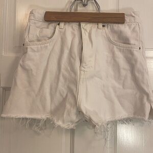 Zara White Mom Shorts